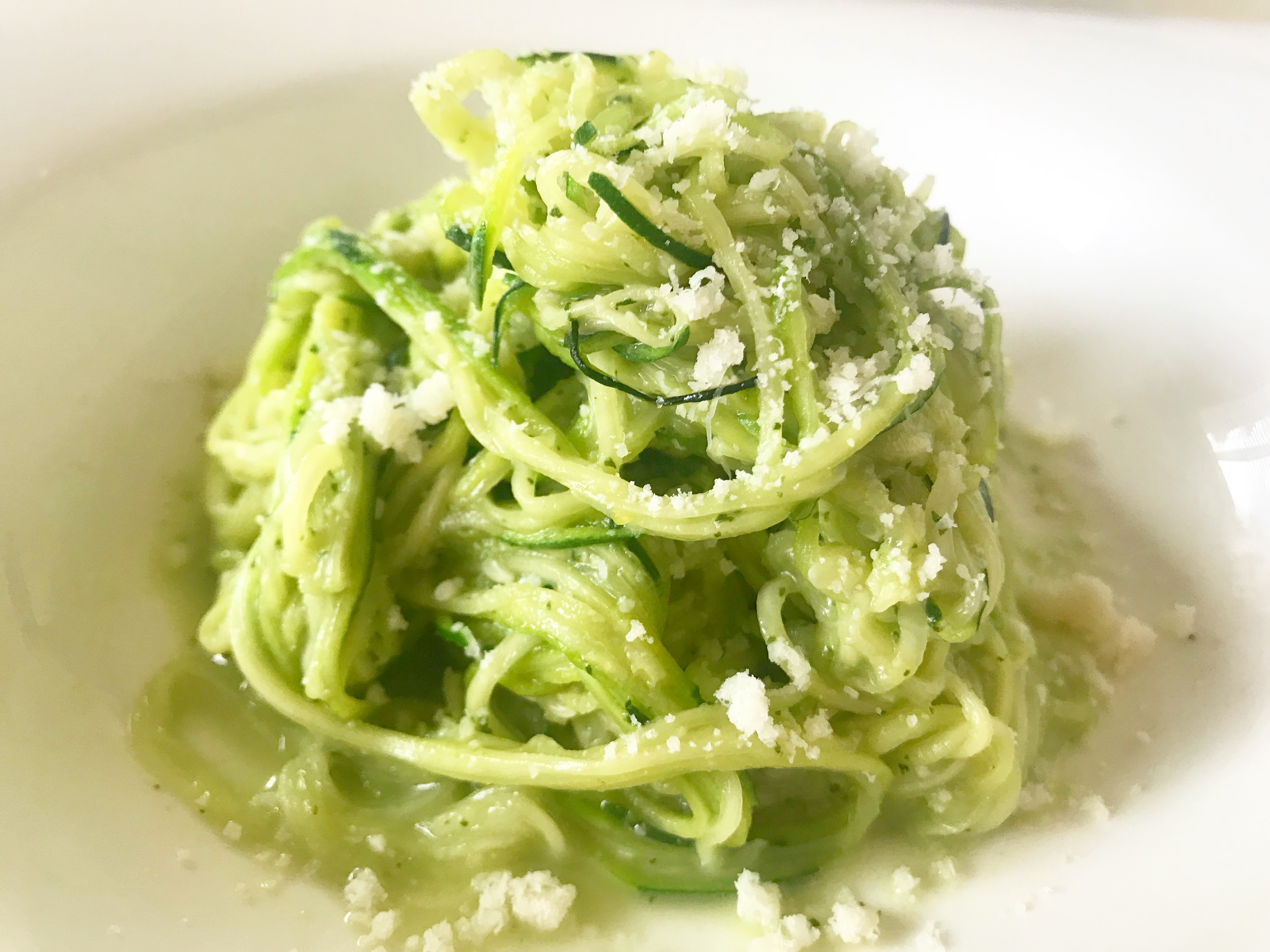 How to Make Creamy Avocado Pesto Zucchini Noodles - AlrightNow